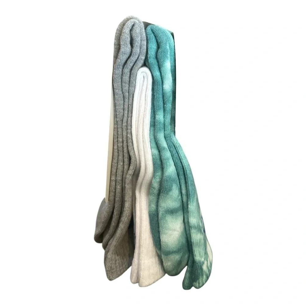 Champion Men’s Crew Socks 3-Pack – Tie Dye, White & Gray, Size 6-12, NWT